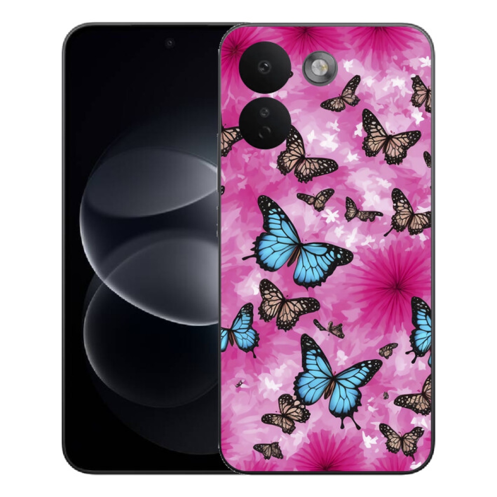 Gélový kryt mmCase na Xiaomi Redmi Note 17 Pro Max 5G - motýlia záhrada