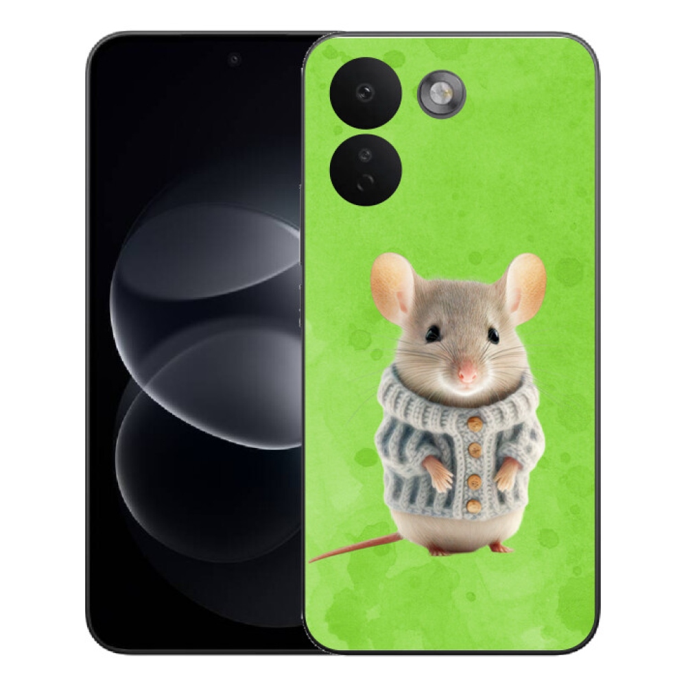 Gélový kryt mmCase na Xiaomi Redmi Note 17 Pro Max 5G - myška vo svetri