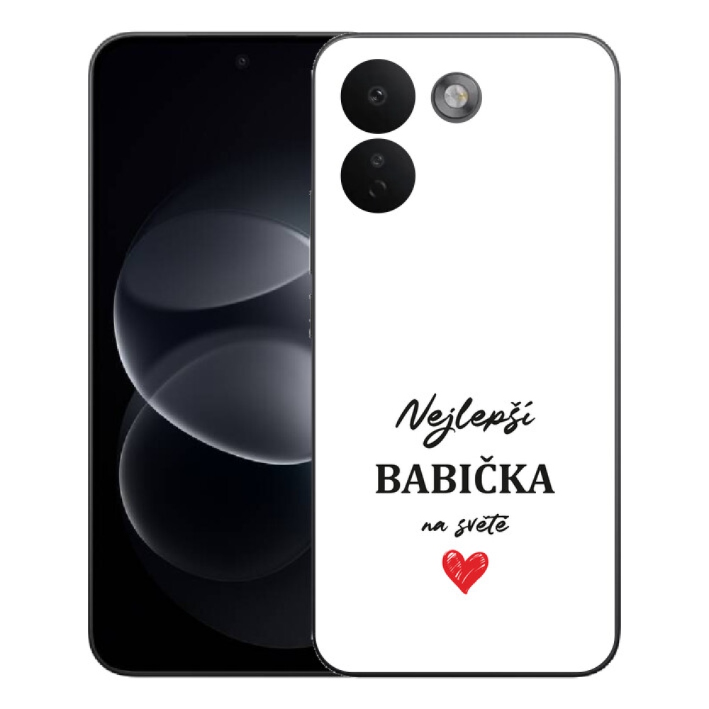 Gélový kryt mmCase na Xiaomi Redmi Note 17 Pro Max 5G - najlepšia babička 1 biele pozadie