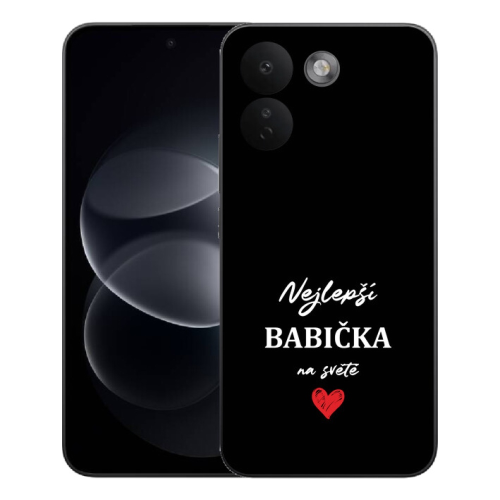 Gélový kryt mmCase na Xiaomi Redmi Note 17 Pro Max 5G - najlepšia babička 1 čierne pozadie