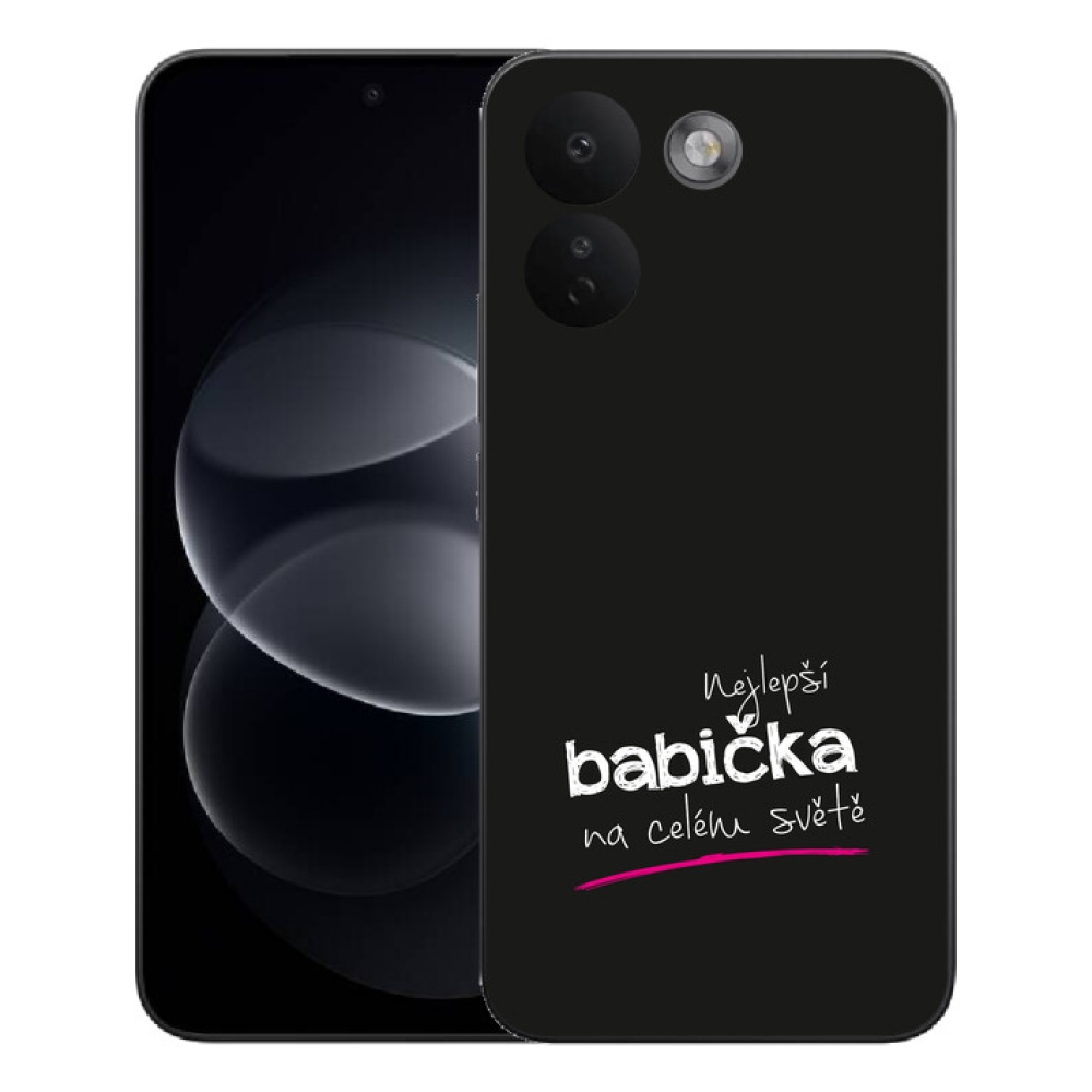 Gélový kryt mmCase na Xiaomi Redmi Note 17 Pro Max 5G - najlepšia babička 4 čierne pozadie