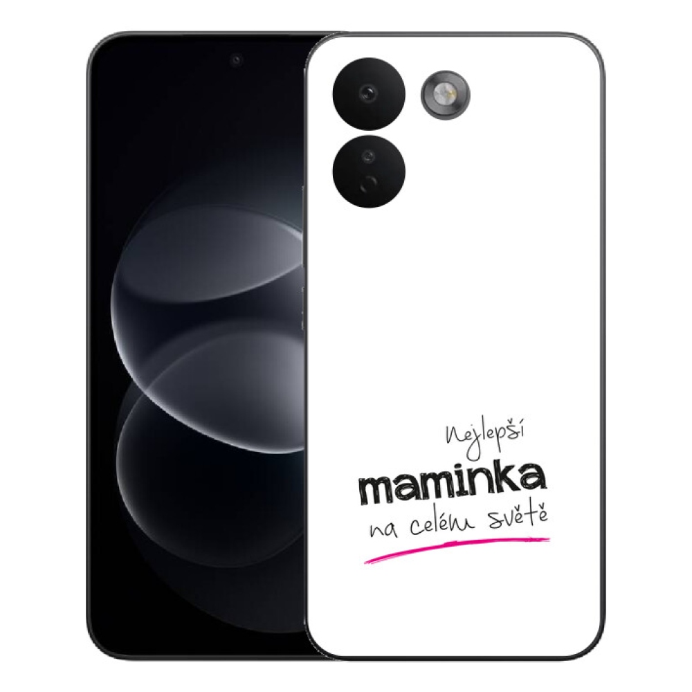 Gélový kryt mmCase na Xiaomi Redmi Note 17 Pro Max 5G - najlepšia mamička 4 biele pozadie