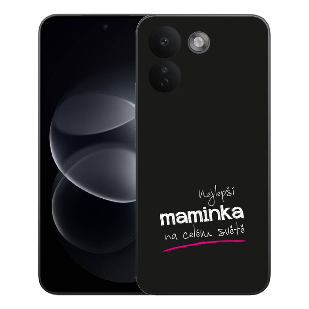 Gélový kryt mmCase na Xiaomi Redmi Note 17 Pro Max 5G - najlepšia mamička 4 čierne pozadie