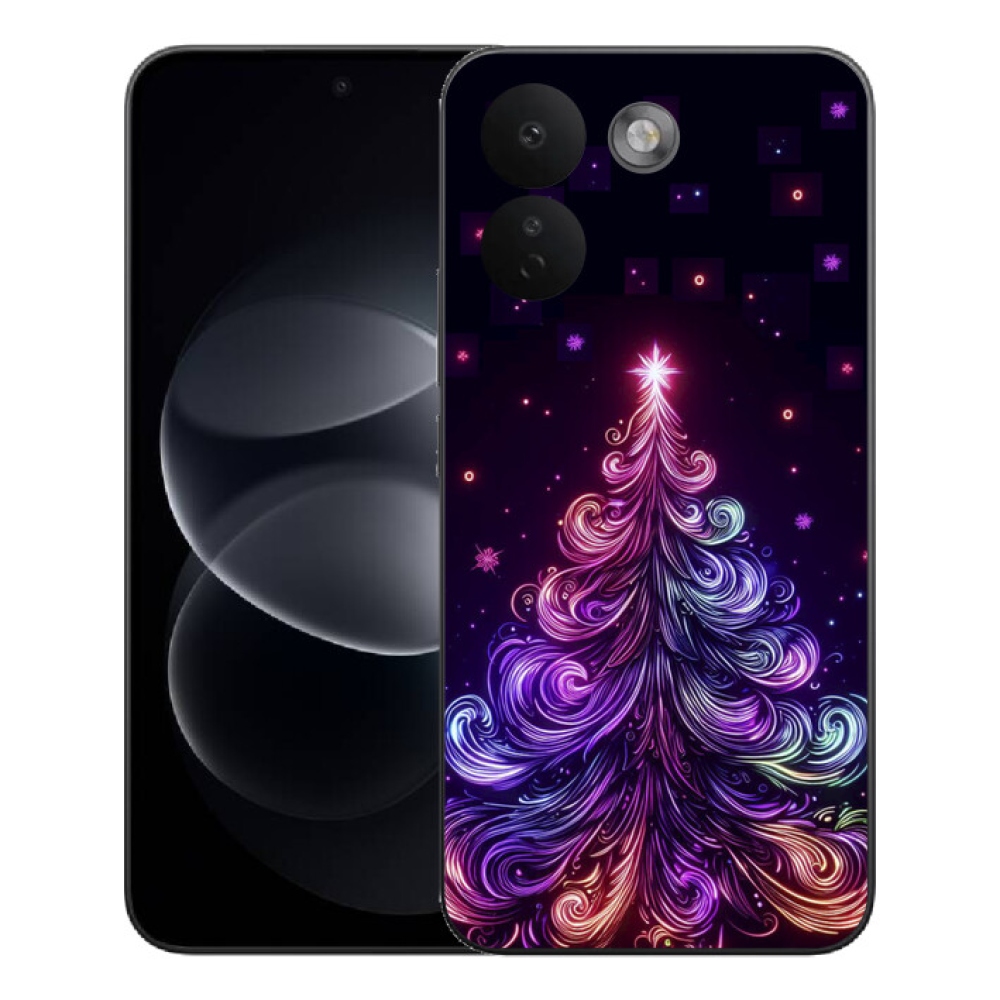 Gélový kryt mmCase na Xiaomi Redmi Note 17 Pro Max 5G - neónový vianočný stromček 1