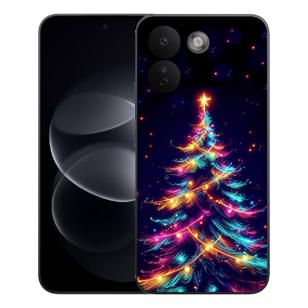Gélový kryt mmCase na Xiaomi Redmi Note 17 Pro Max 5G - neónový vianočný stromček