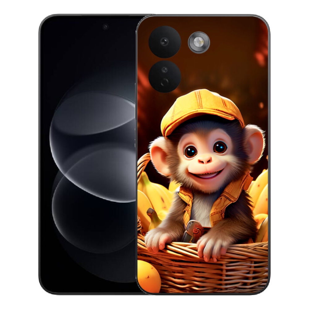 Gélový kryt mmCase na Xiaomi Redmi Note 17 Pro Max 5G - opice v košíku