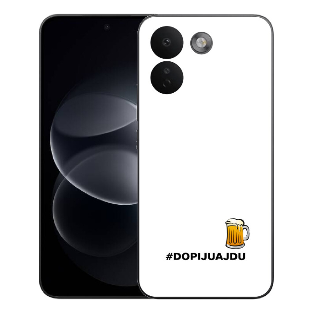 Gélový kryt mmCase na Xiaomi Redmi Note 17 Pro Max 5G - pivný motív 1 biele pozadie