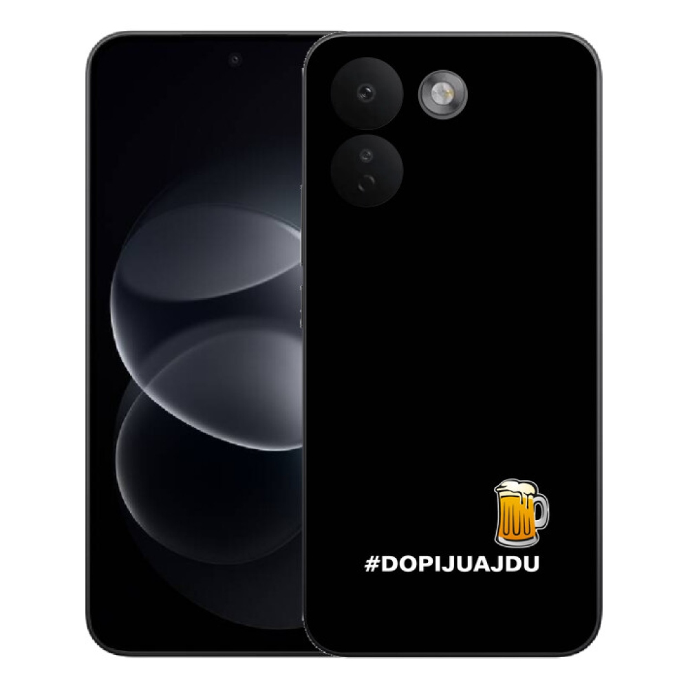Gélový kryt mmCase na Xiaomi Redmi Note 17 Pro Max 5G - pivný motív 1 čierne pozadie