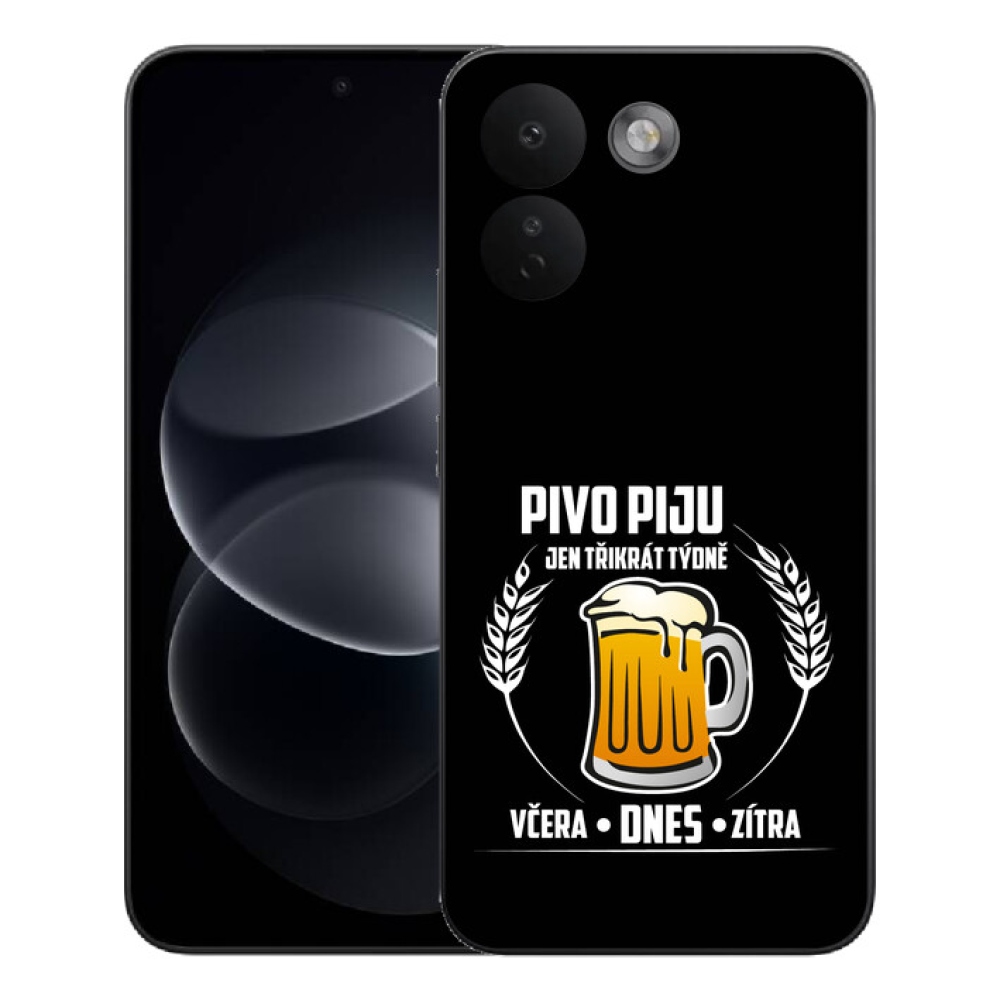 Gélový kryt mmCase na Xiaomi Redmi Note 17 Pro Max 5G - pivný motív čierne pozadie