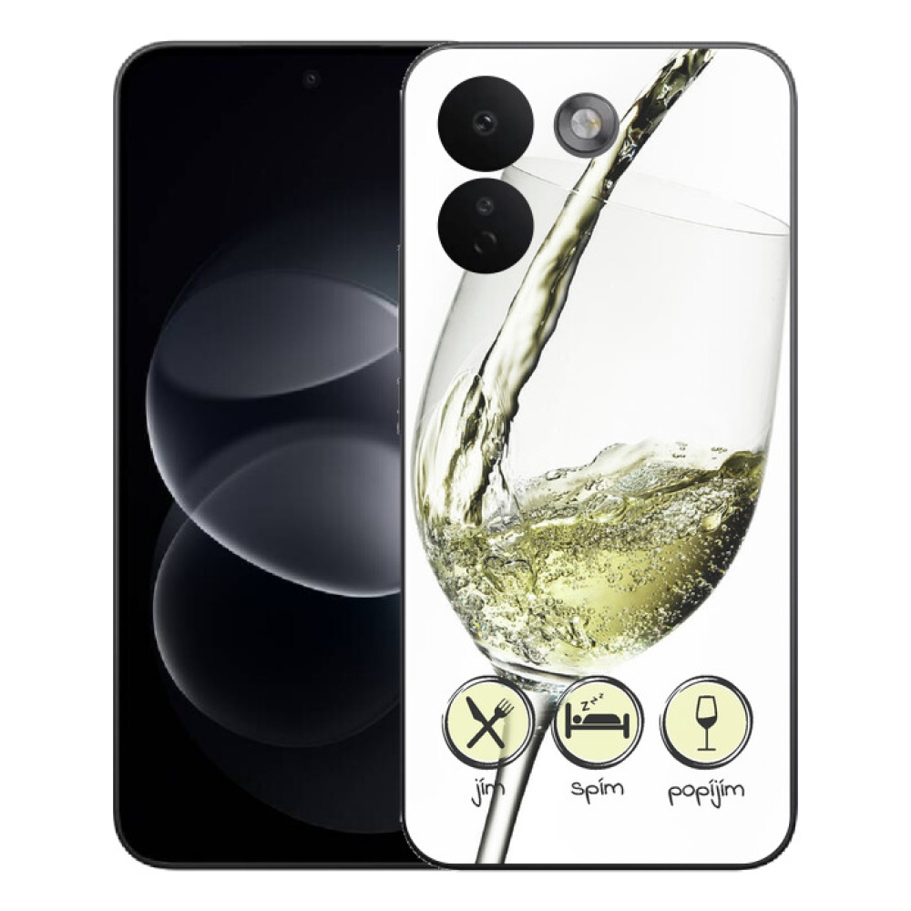 Gélový kryt mmCase na Xiaomi Redmi Note 17 Pro Max 5G - pohár vína bielej