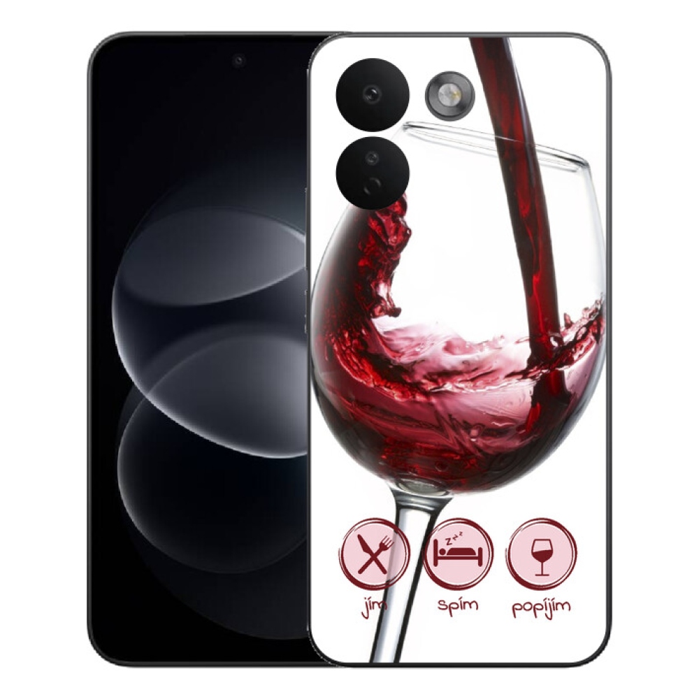 Gélový kryt mmCase na Xiaomi Redmi Note 17 Pro Max 5G - pohár vína červené
