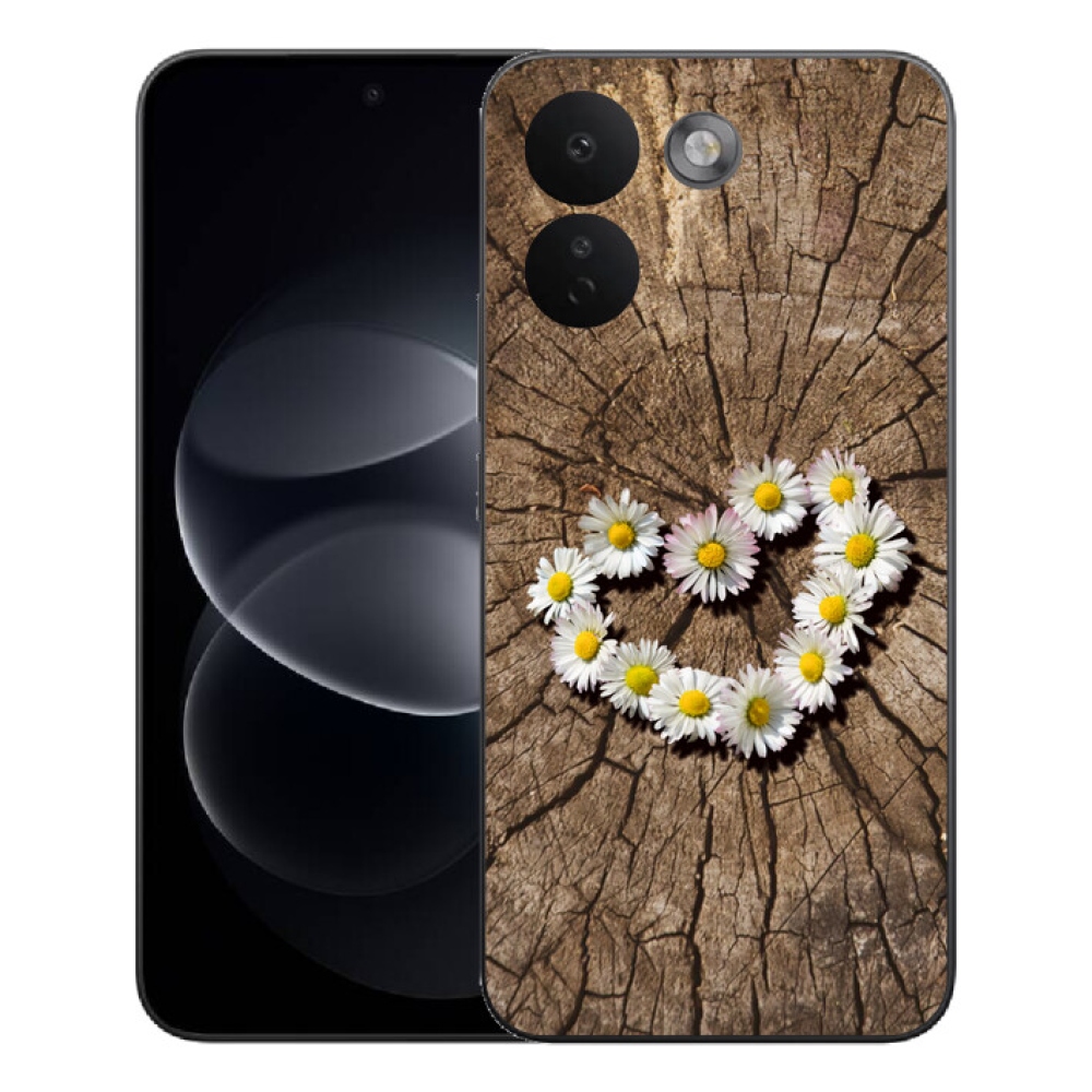 Gélový kryt mmCase na Xiaomi Redmi Note 17 Pro Max 5G - srdce z margaréty