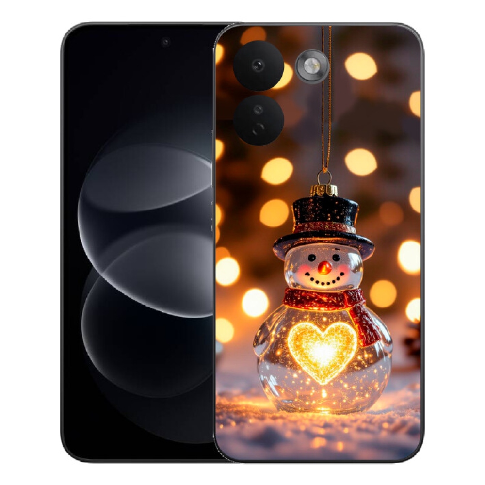 Gélový kryt mmCase na Xiaomi Redmi Note 17 Pro Max 5G - svietiaci vianočný snehuliak