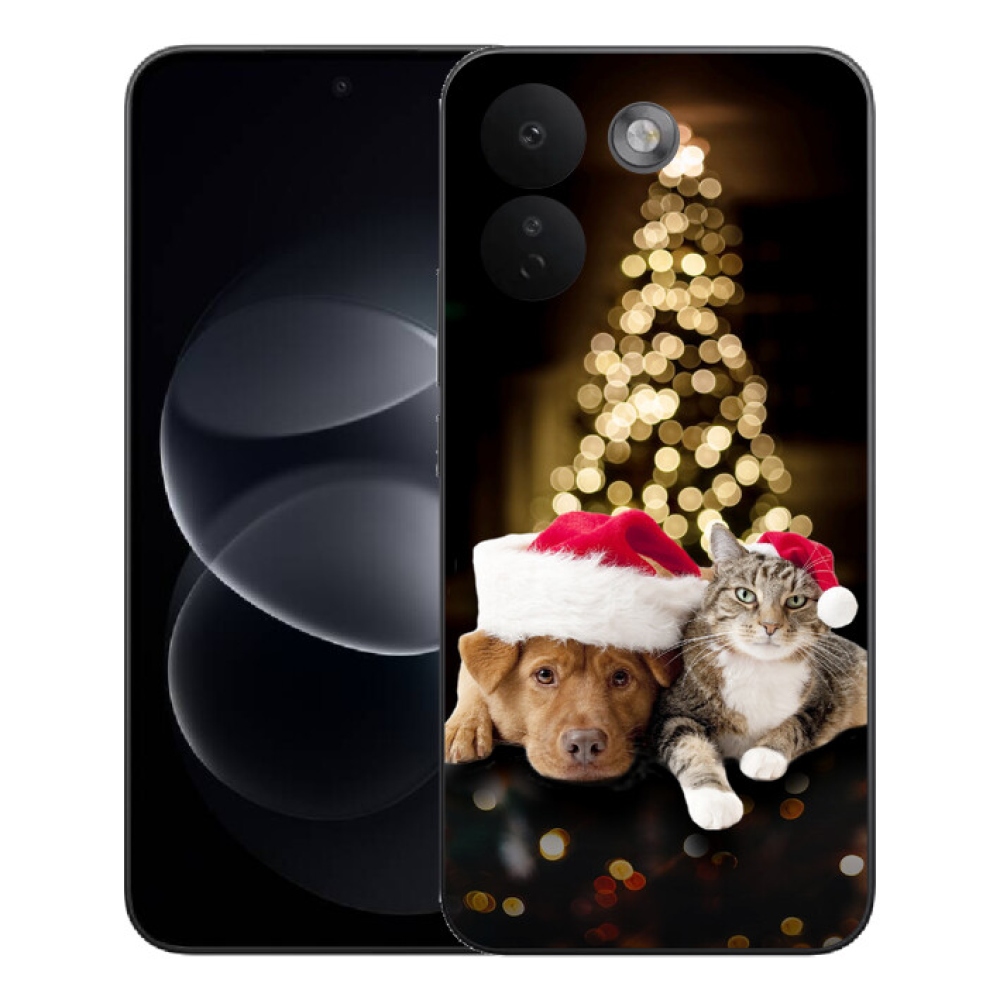 Gélový kryt mmCase na Xiaomi Redmi Note 17 Pro Max 5G - vianočný pes a mačka