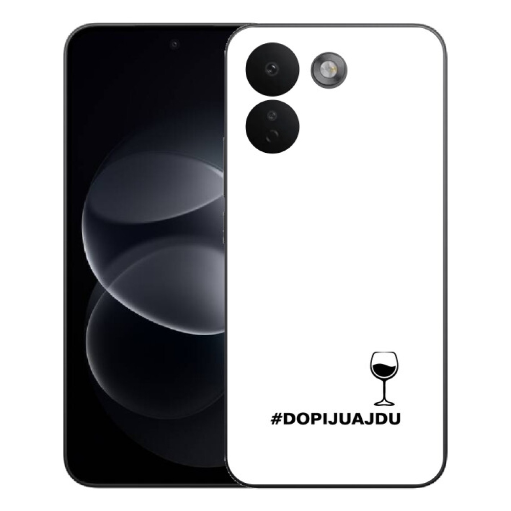 Gélový kryt mmCase na Xiaomi Redmi Note 17 Pro Max 5G - vínny motív biele pozadie