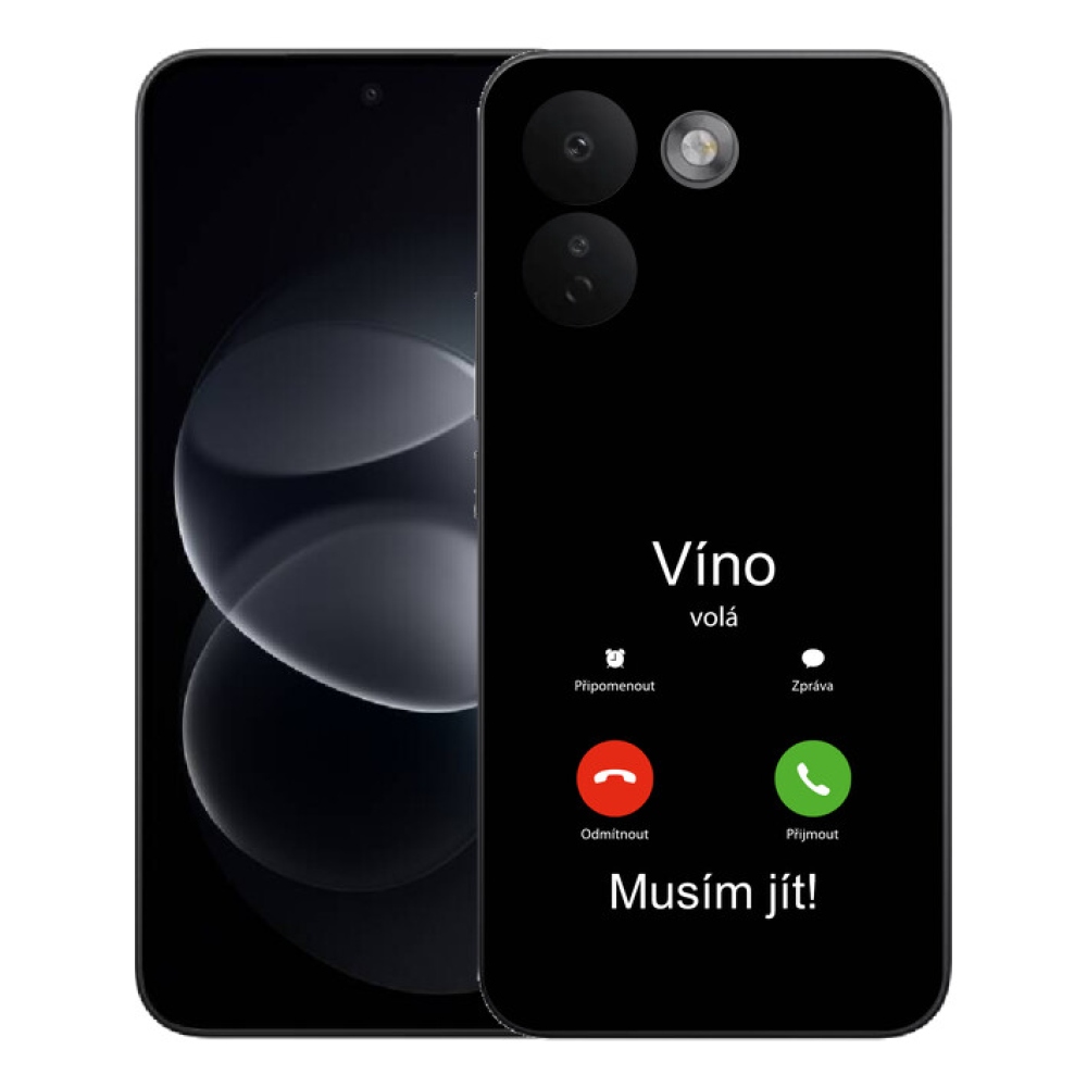 Gélový kryt mmCase na Xiaomi Redmi Note 17 Pro Max 5G - víno volá čierne pozadie