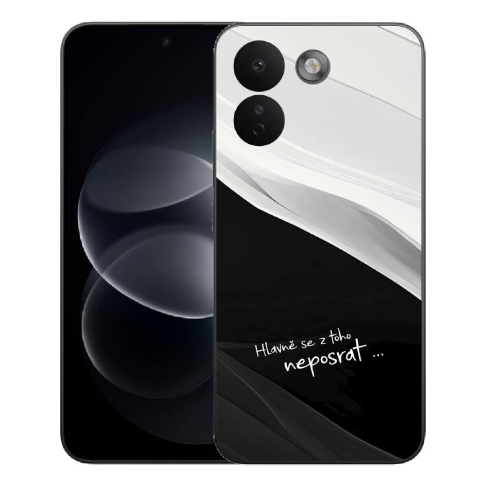 Gélový kryt mmCase na Xiaomi Redmi Note 17 Pro Max 5G - vtipný text 13 čiernobiele pozadie