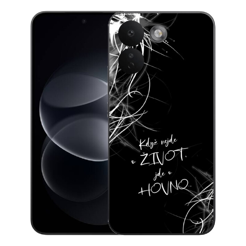 Gélový kryt mmCase na Xiaomi Redmi Note 17 Pro Max 5G - vtipný text 16 čierne pozadie