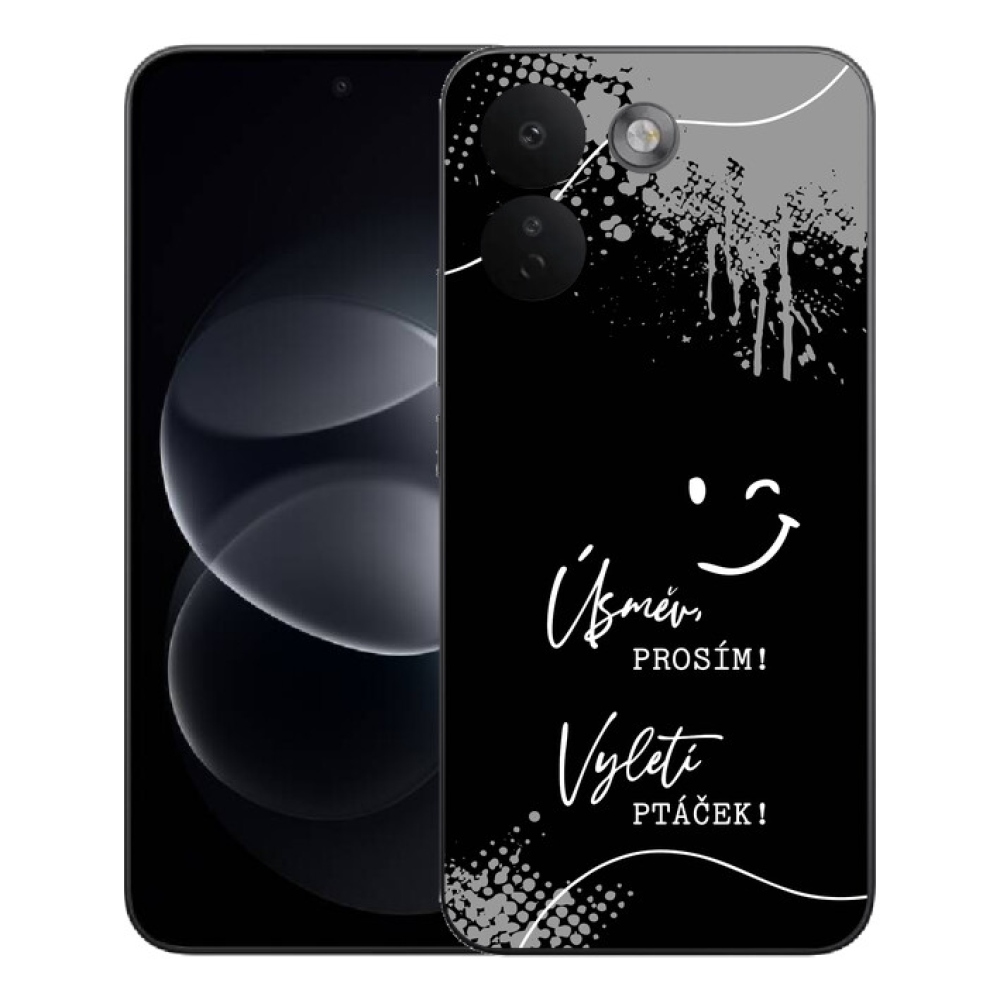Gélový kryt mmCase na Xiaomi Redmi Note 17 Pro Max 5G - vtipný text 4 čierne pozadie