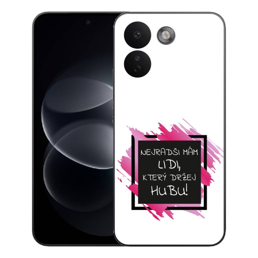 Gélový kryt mmCase na Xiaomi Redmi Note 17 Pro Max 5G - vtipný text 7 čiernobiele pozadie
