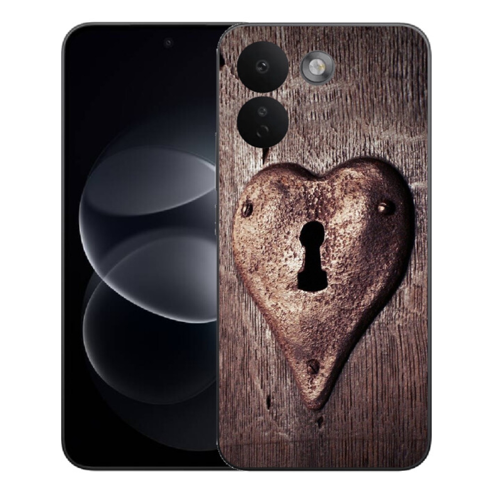 Gélový kryt mmCase na Xiaomi Redmi Note 17 Pro Max 5G - zámok v tvare srdca