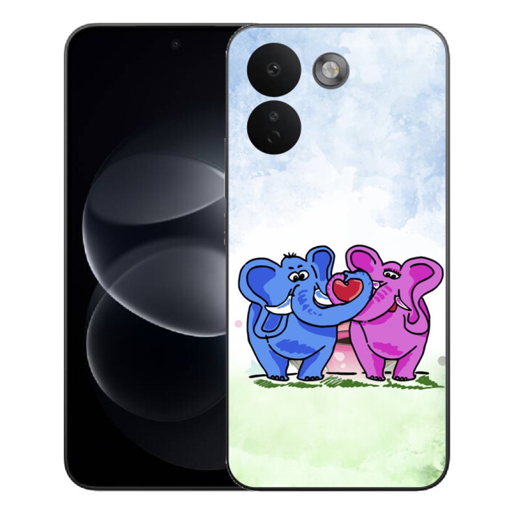 Gélový kryt mmCase na Xiaomi Redmi Note 17 Pro Max 5G - zamilovaní slony