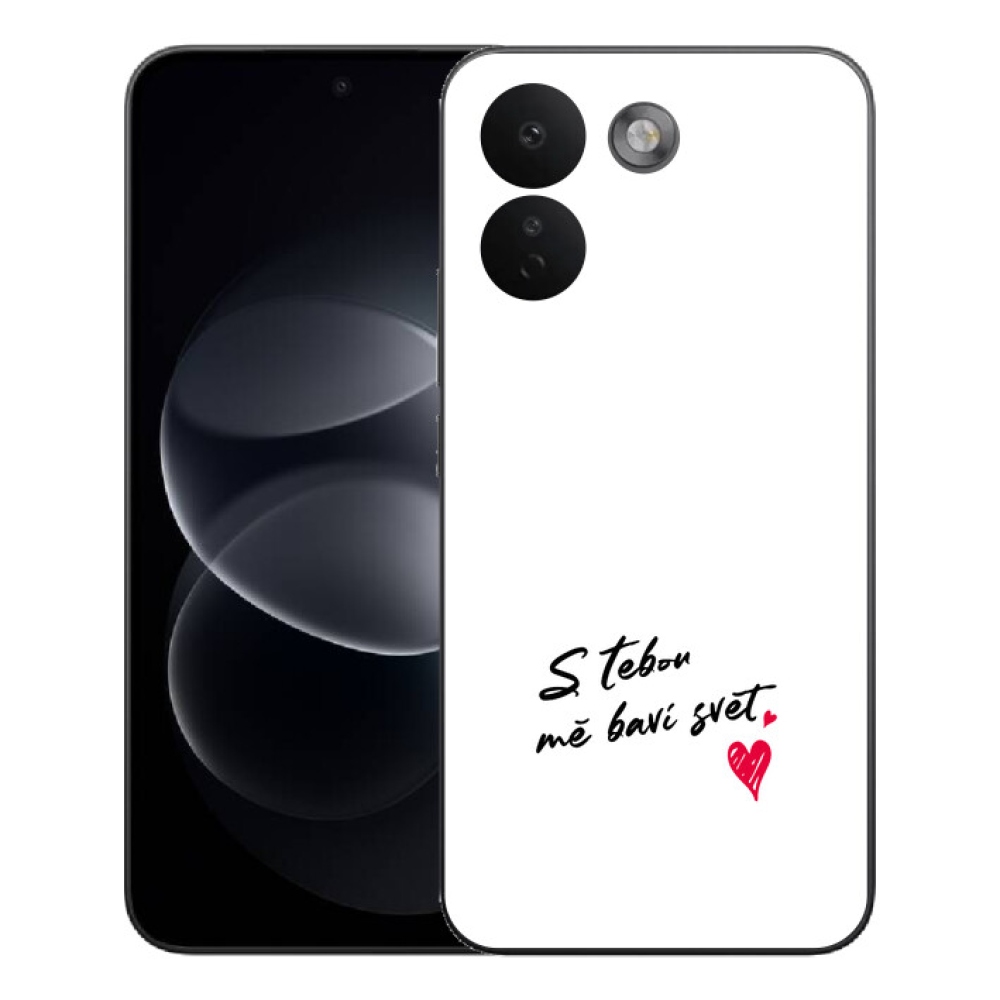 Gélový kryt mmCase na Xiaomi Redmi Note 17 Pro Max 5G - zamilovaný text 1 biele pozadie