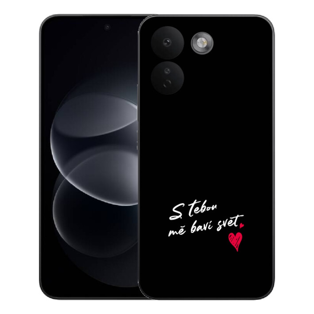 Gélový kryt mmCase na Xiaomi Redmi Note 17 Pro Max 5G - zamilovaný text 1 čierne pozadie