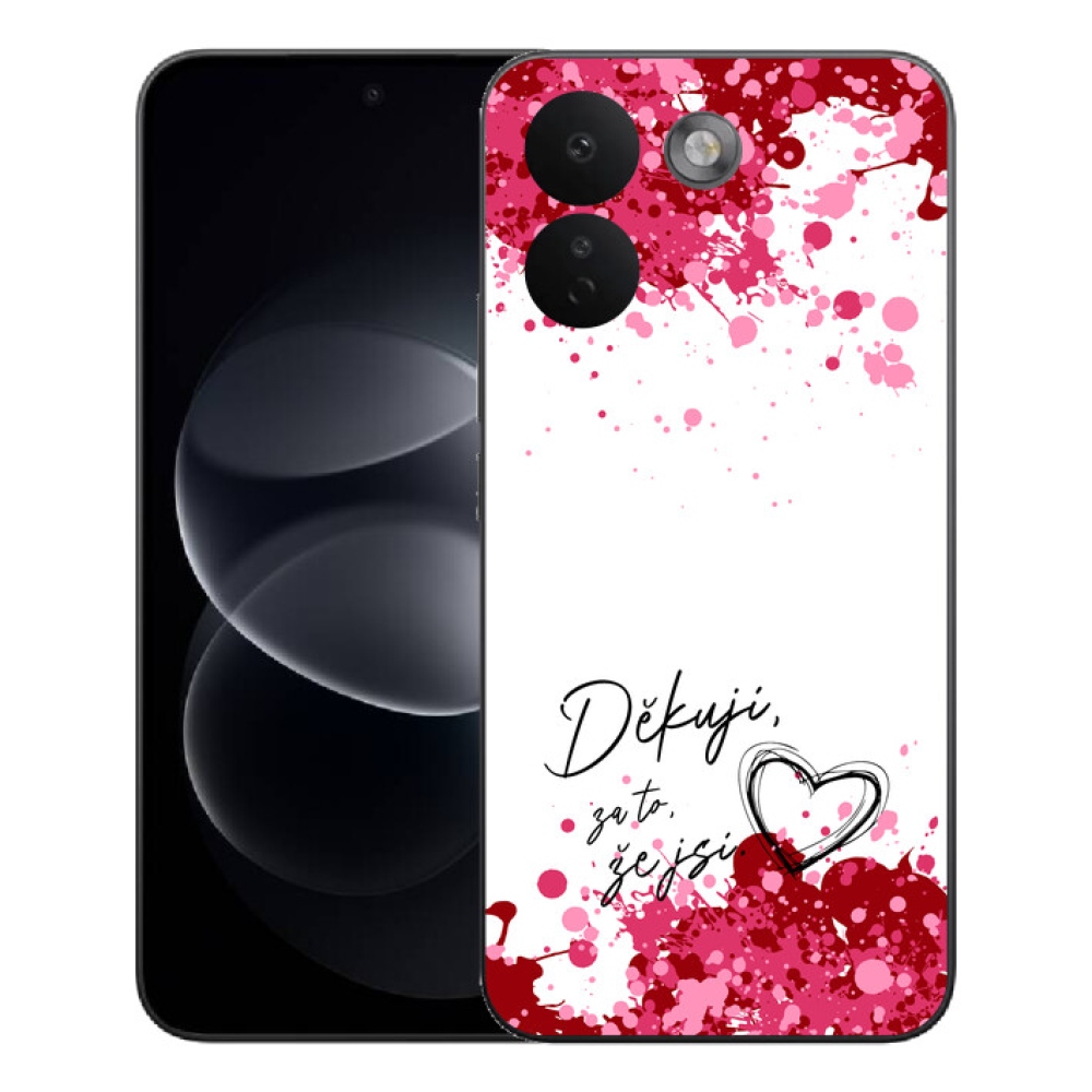 Gélový kryt mmCase na Xiaomi Redmi Note 17 Pro Max 5G - zamilovaný text 2 biele pozadie