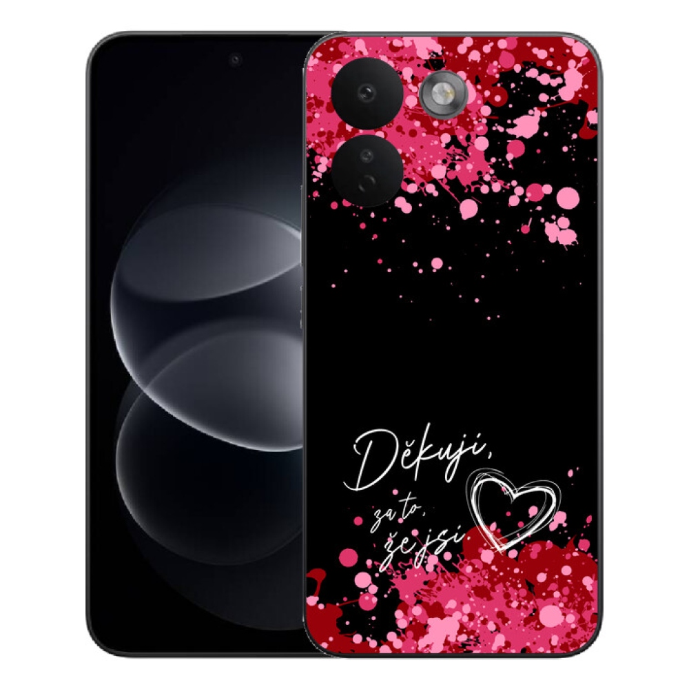 Gélový kryt mmCase na Xiaomi Redmi Note 17 Pro Max 5G - zamilovaný text 2 čierne pozadie