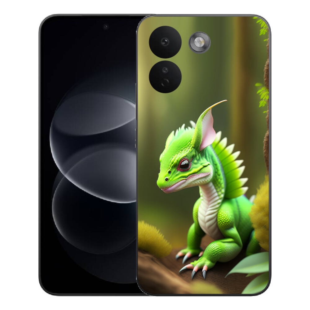 Gélový kryt mmCase na Xiaomi Redmi Note 17 Pro Max 5G - zelený dráčik