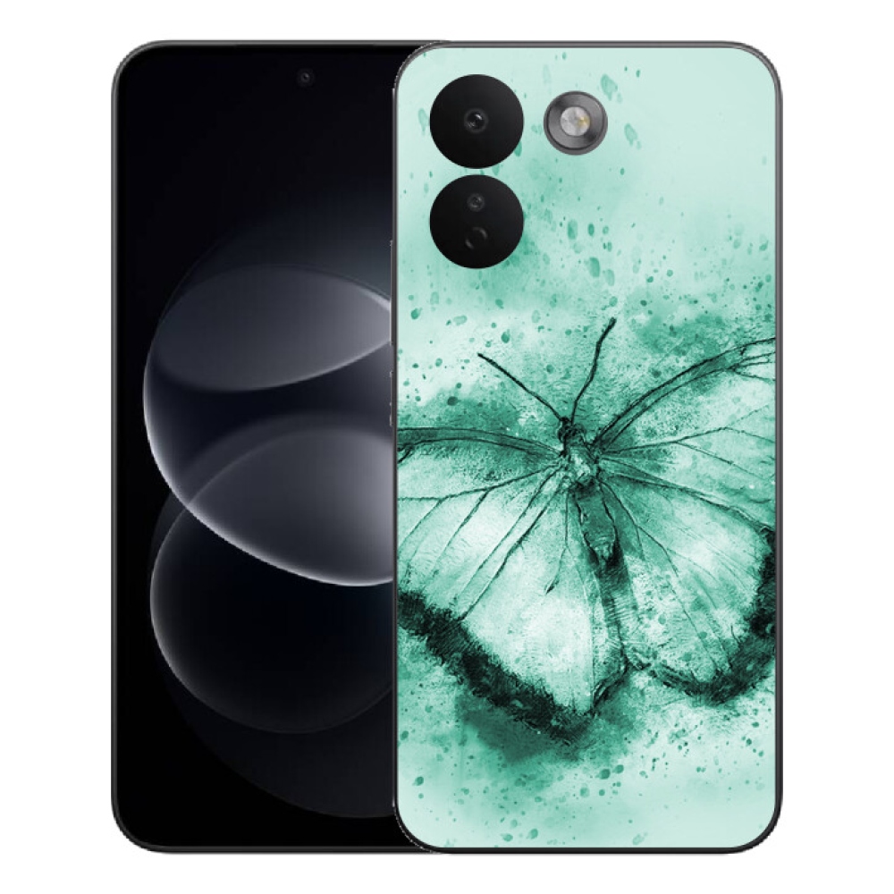 Gélový kryt mmCase na Xiaomi Redmi Note 17 Pro Max 5G - zelený motýľ