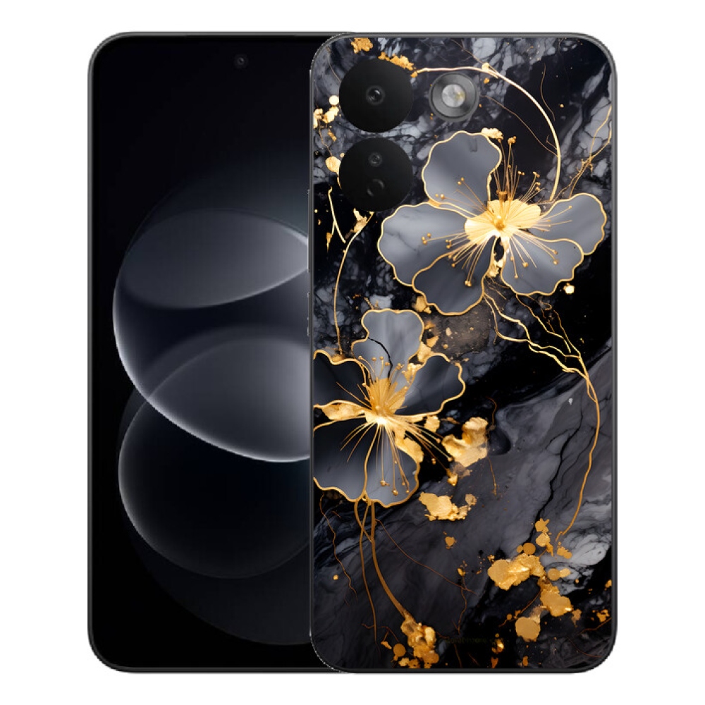 Gélový kryt mmCase na Xiaomi Redmi Note 17 Pro Max 5G - zlaté kvety