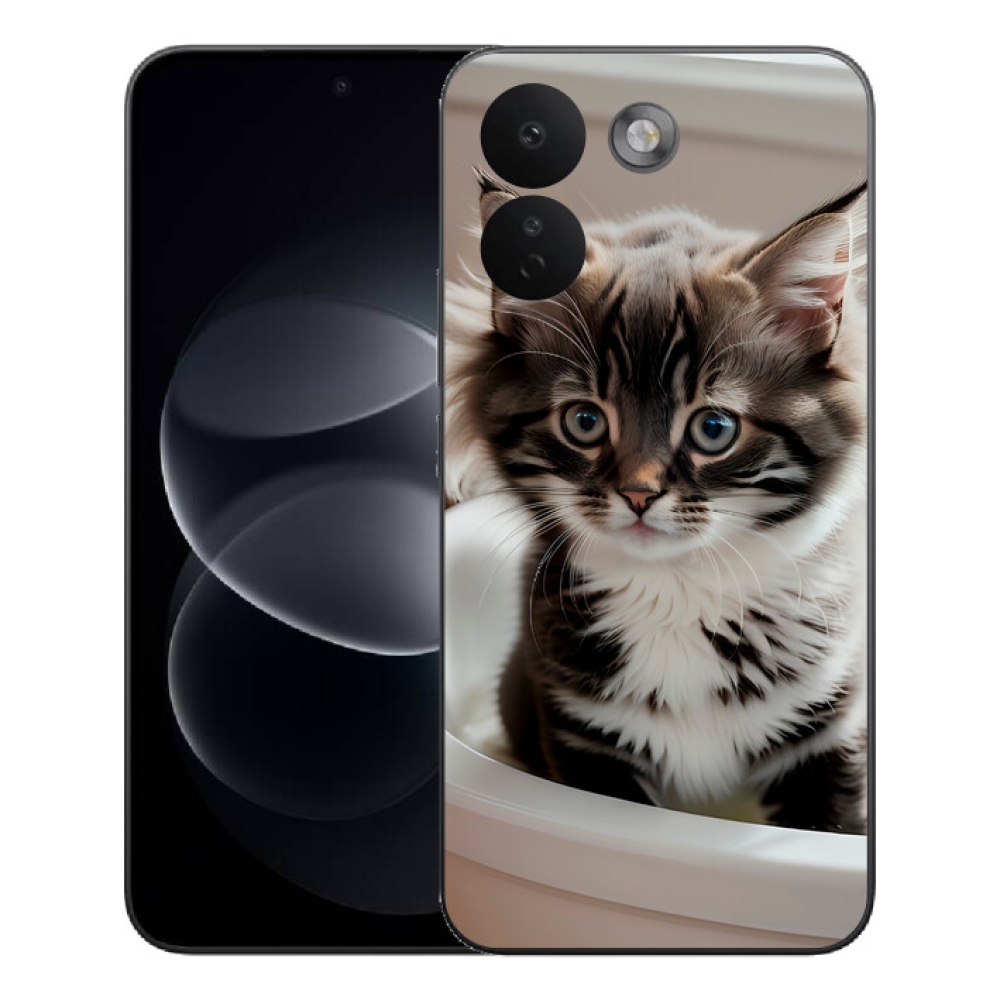 Gélový kryt mmCase na Xiaomi Redmi Note 17 Pro Max 5G - zvedavé mačiatko