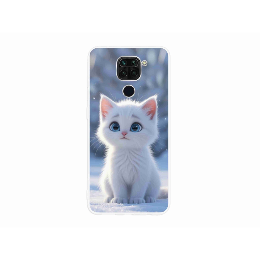 Gélový kryt mmCase na Xiaomi Redmi Note 9 - biele mačiatko 3