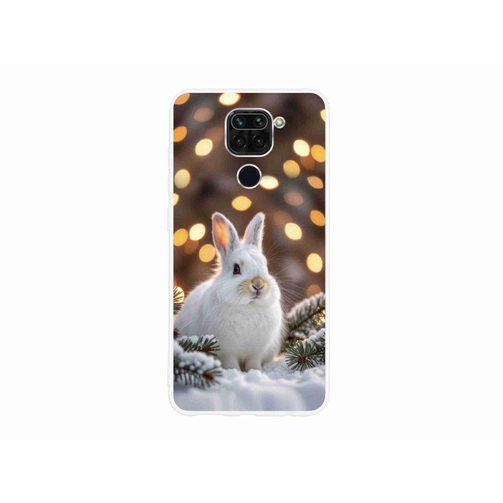 Gélový kryt mmCase na Xiaomi Redmi Note 9 - biely zajac