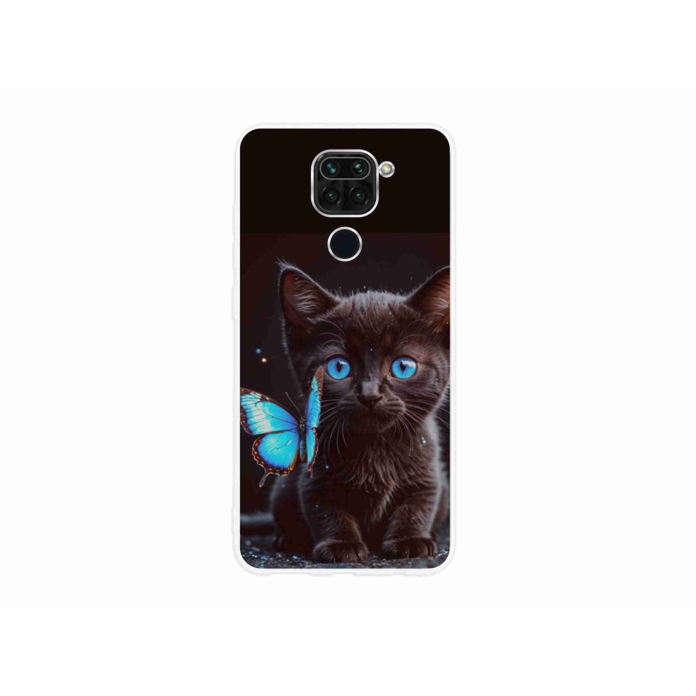 Gélový kryt mmCase na Xiaomi Redmi Note 9 - čierne mačiatko 3