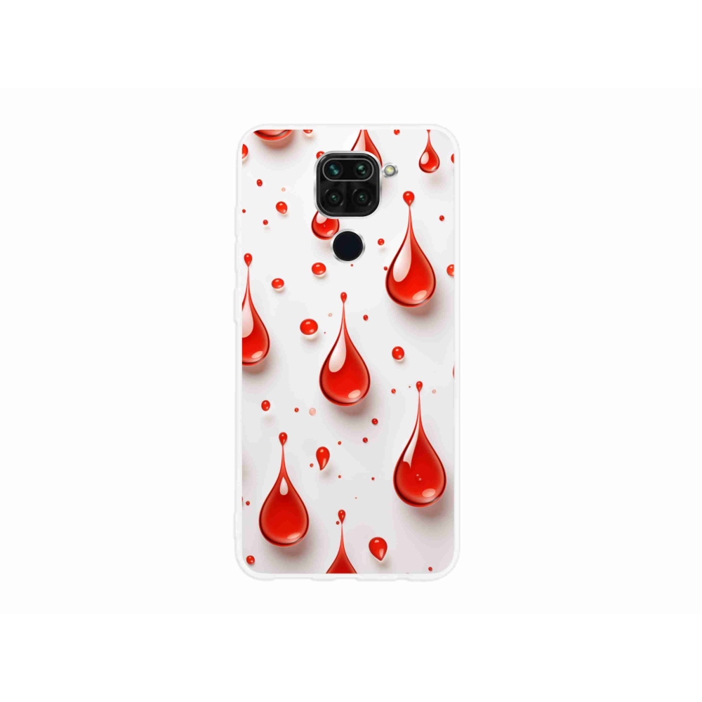 Gélový kryt mmCase na Xiaomi Redmi Note 9 - červené kvapky