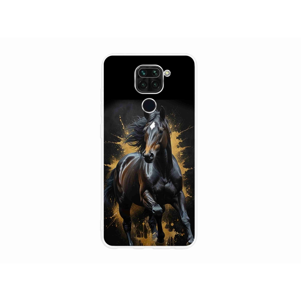 Gélový kryt mmCase na Xiaomi Redmi Note 9 - elegantný čierny žrebec