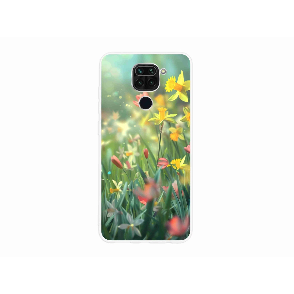 Gélový kryt mmCase na Xiaomi Redmi Note 9 - jarné kvety