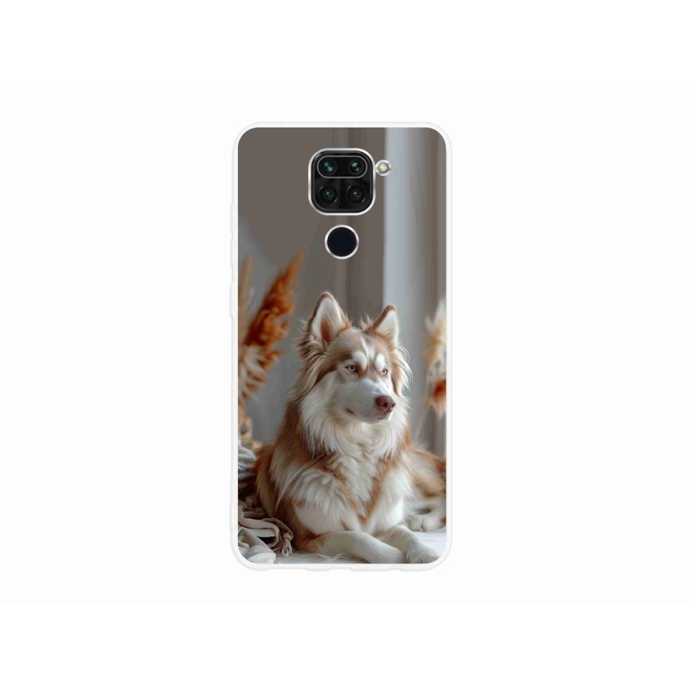 Gélový kryt mmCase na Xiaomi Redmi Note 9 - pokojný sibírsky husky