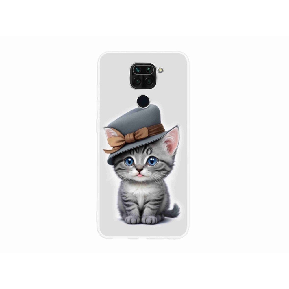Gélový kryt mmCase na Xiaomi Redmi Note 9 - mačiatko s klobúkom