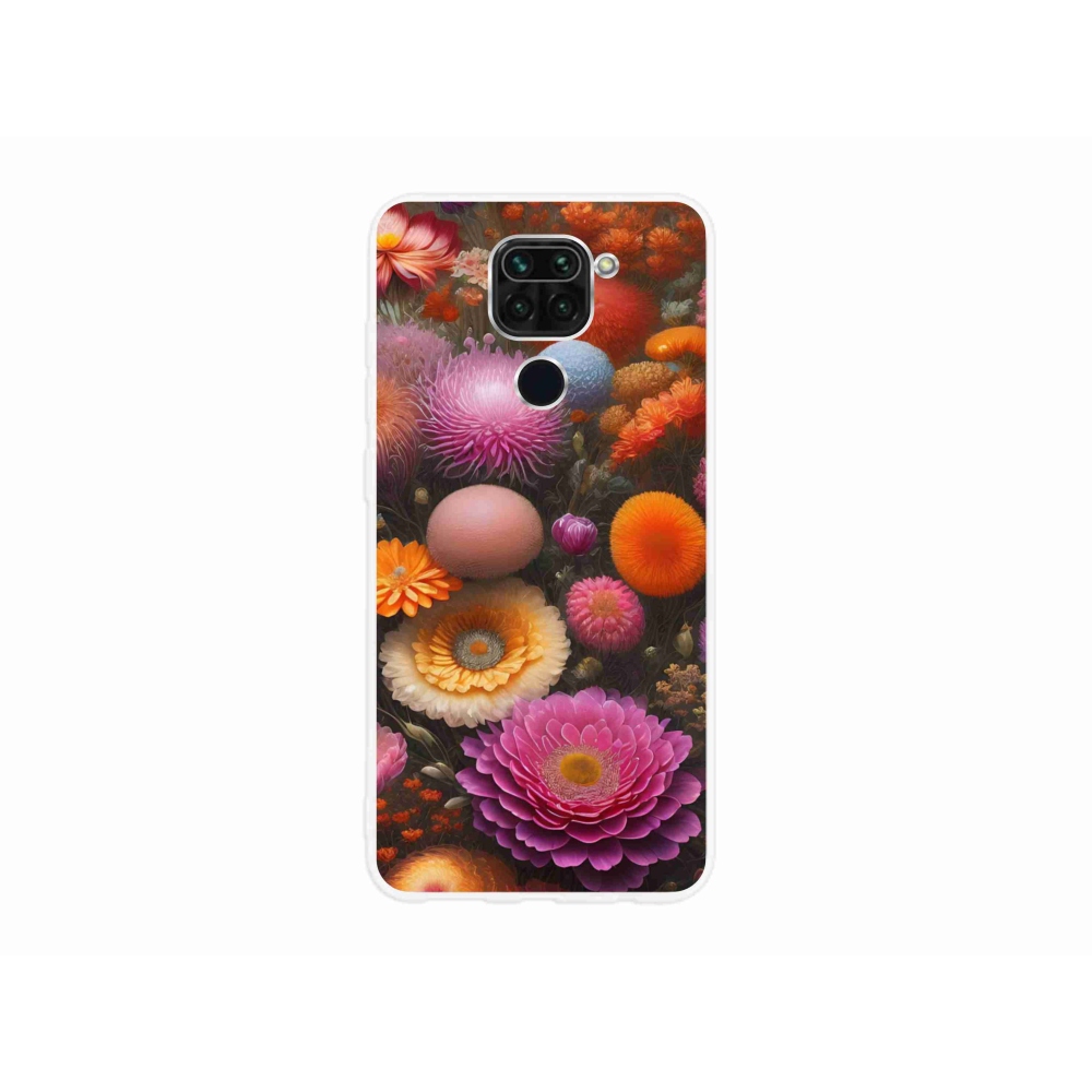 Gélový kryt mmCase na Xiaomi Redmi Note 9 - kvetinová kompozícia