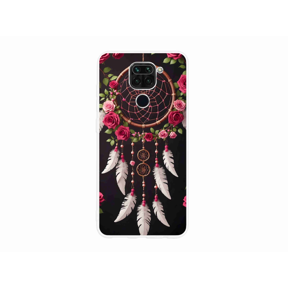 Gélový kryt mmCase na Xiaomi Redmi Note 9 - lapač snov s ružami