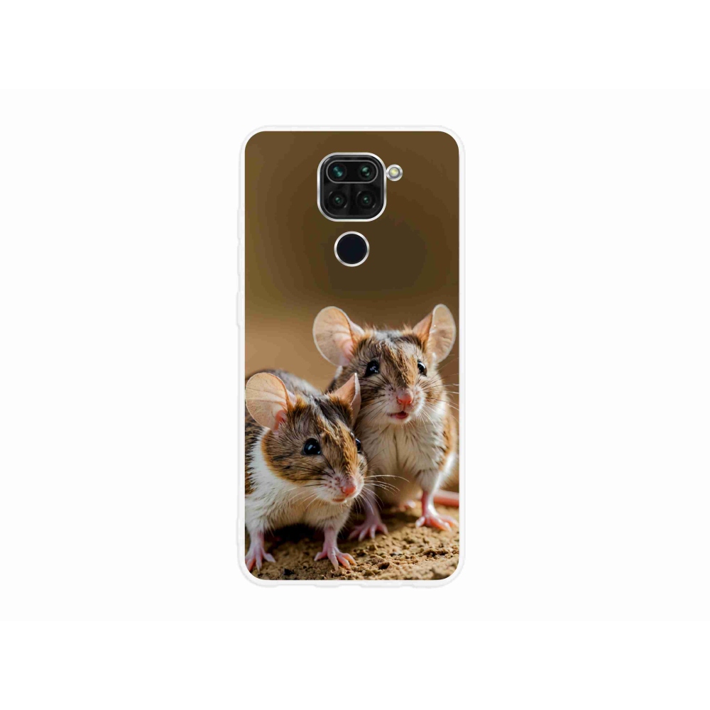 Gélový kryt mmCase na Xiaomi Redmi Note 9 - myší duo