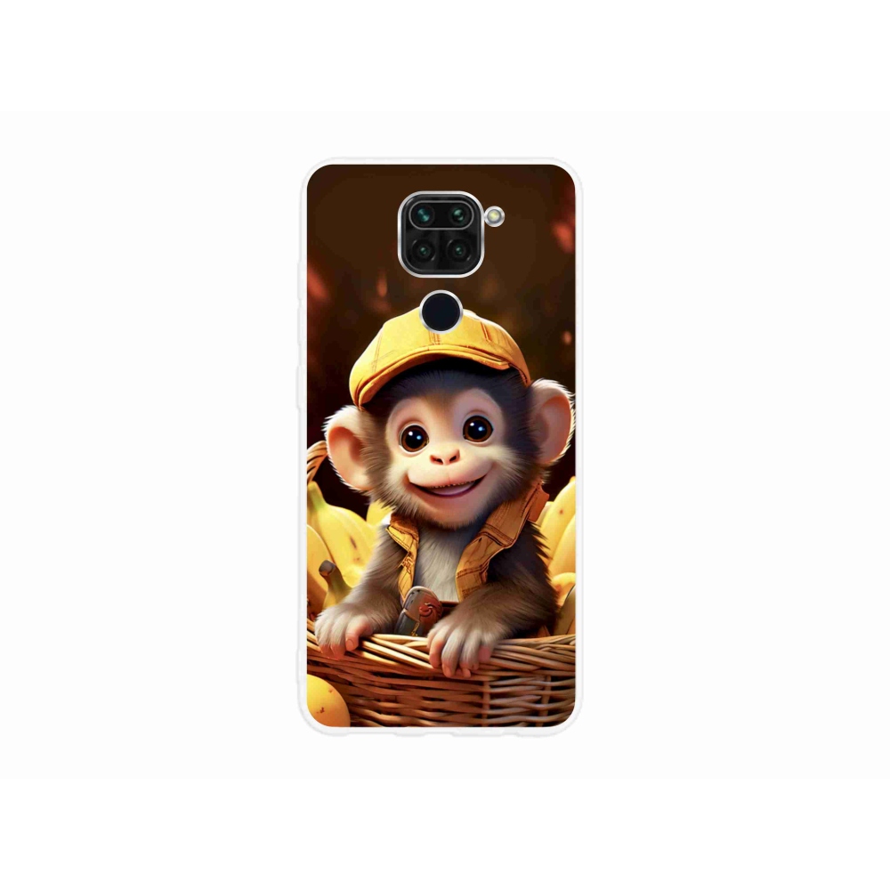 Gélový kryt mmCase na Xiaomi Redmi Note 9 - opice v košíku