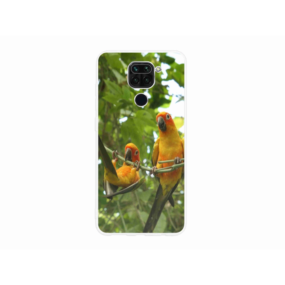 Gélový kryt mmCase na Xiaomi Redmi Note 9 - papagáje aratingy