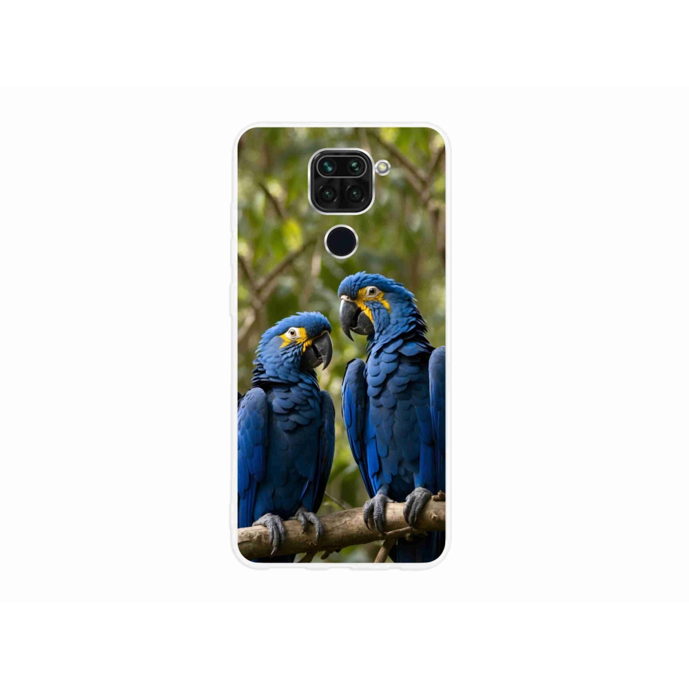 Gélový kryt mmCase na Xiaomi Redmi Note 9 - papagájové duo