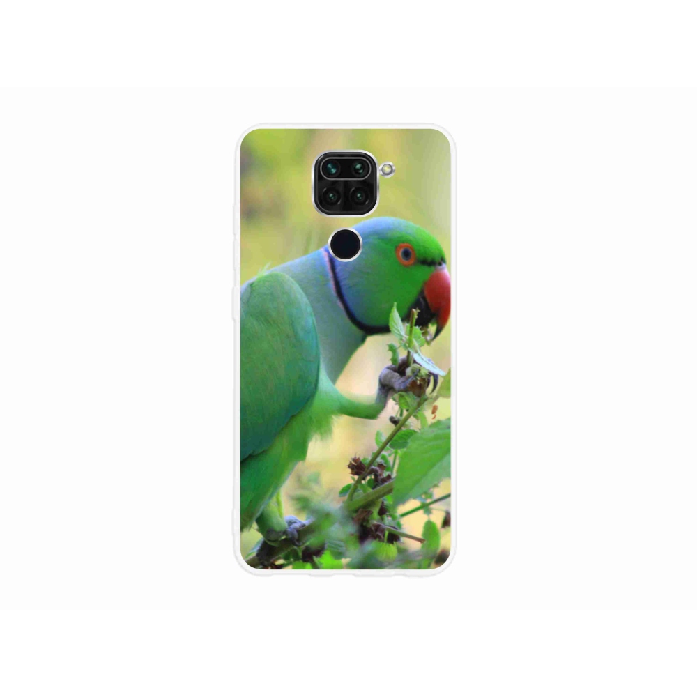 Gélový kryt mmCase na Xiaomi Redmi Note 9 - papagáj Alexandr