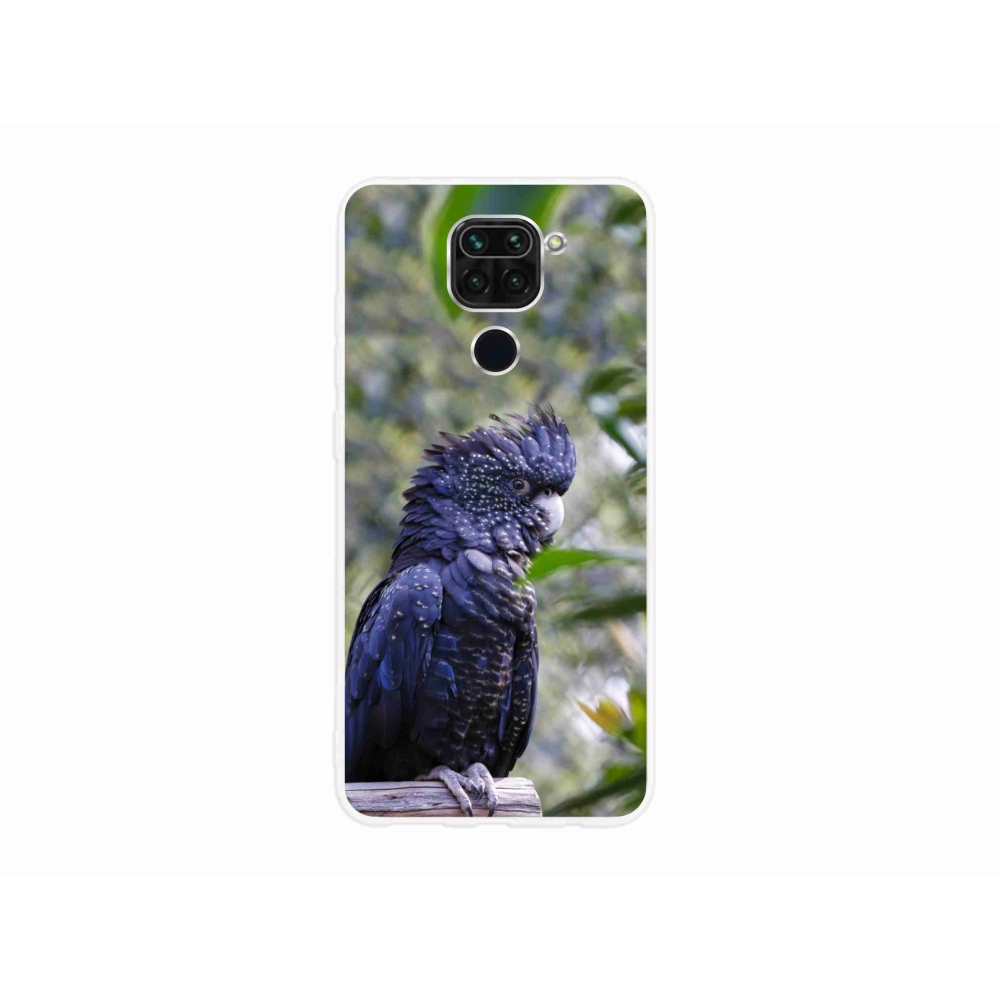 Gélový kryt mmCase na Xiaomi Redmi Note 9 - papagáj kakadu čierny